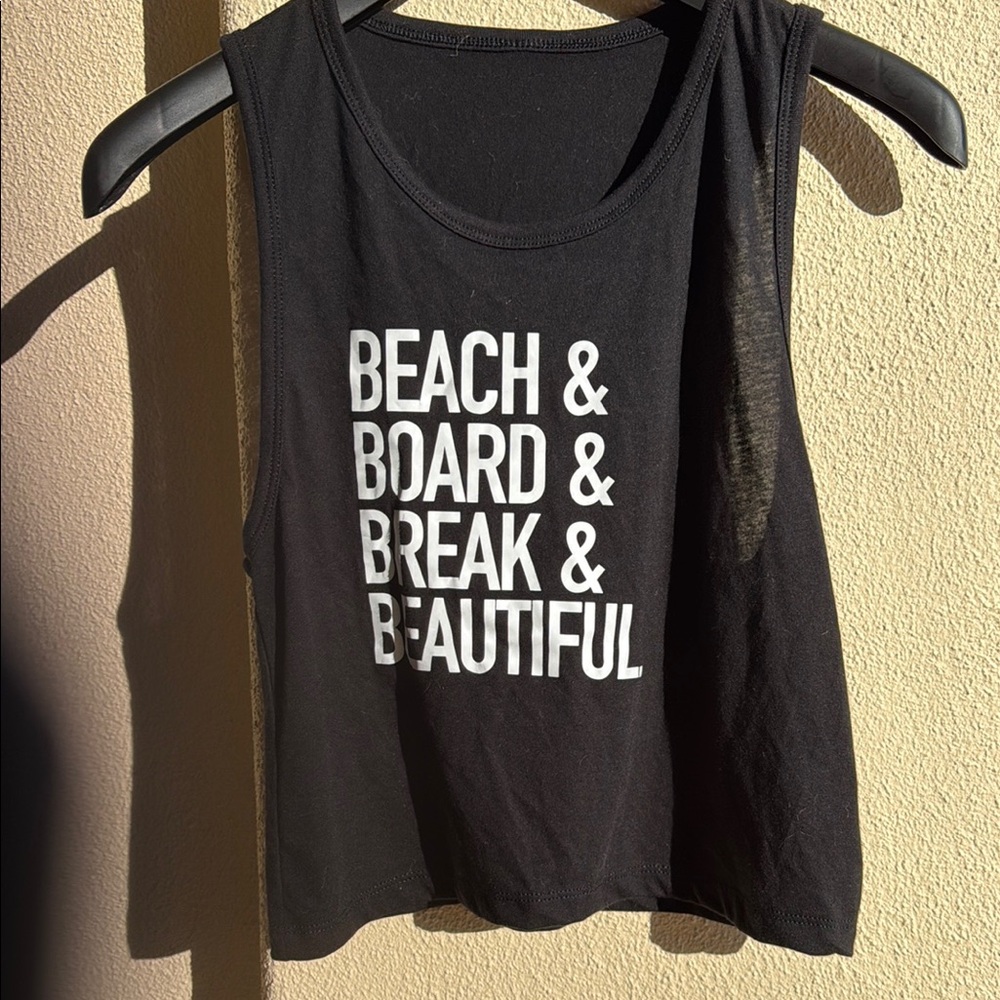 Black Graphic Tank Top